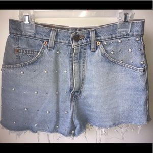 Studded Levi Jean Shorts